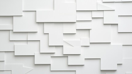 Poster - Abstract White Geometric Wall Panel Design