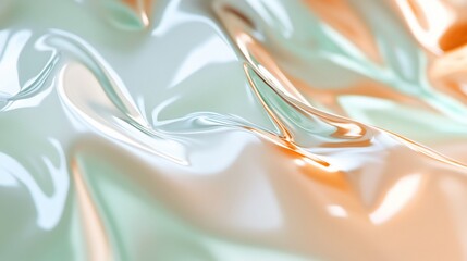 Poster - Abstract smooth fabric with soft colors and gentle waves.