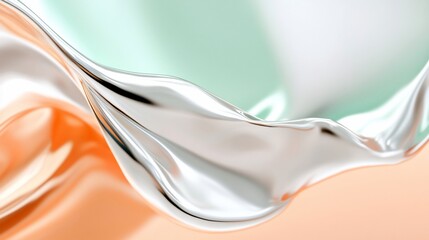 Poster - Abstract flowing shapes in soft colors, conveying fluidity and elegance.