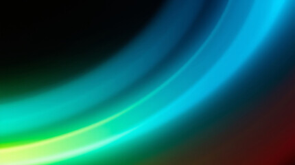 Poster - Abstract light trails creating vibrant curved lines on dark background