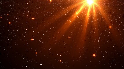 Poster - Celestial Burst Golden Light and Sparkling Dust