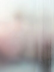 Leinwandbilder - Reflections of blurred emotions in a softly colored mirror with plenty of space for personal expression and thought. Generative AI