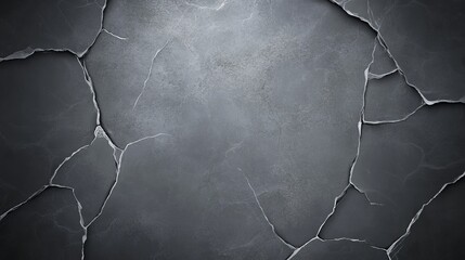 Poster - Dark Gray Cracked Surface Texture Background