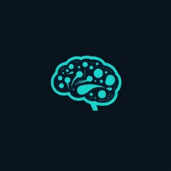 Poster - Brain chat vector logo template. Brain Consult logo design concept.
