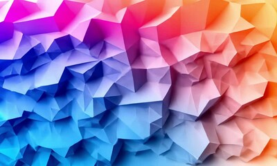 Poster - Abstract Geometric Background with Rotating 3D Polygons Casting Soft Shadows for Depth and Complexity