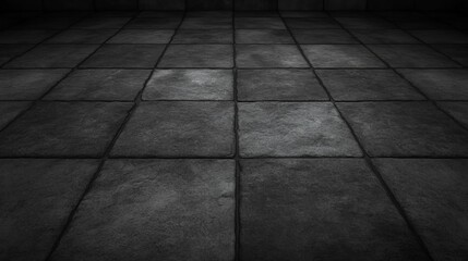 Poster - Dark Stone Tile Floor Texture Background Image