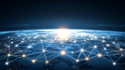 Poster - Global Network Connections Earth's Digital Infrastructure