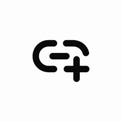 Poster - Link chain connect attachment url icon vector sign
