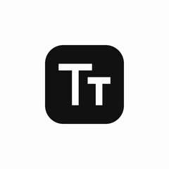 Poster - Text format font style type icon vector sign
