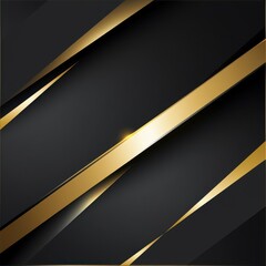 Poster - Elegant abstract design featuring gold and black diagonal stripes.