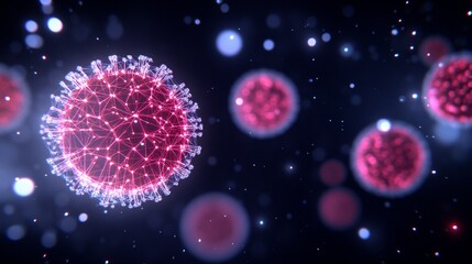 Poster - Microscopic Virus Network Visualization Deep Space