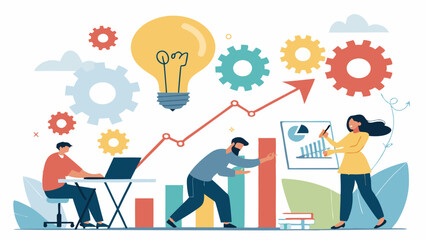 Poster - Ai-generated business insights collaborative analytics session office setting infographic presentation creative environment