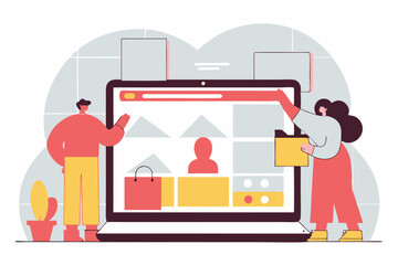 Poster - Ai generates business solutions digital workspace graphic illustration modern office environment creative viewpoint