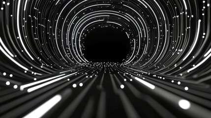 Poster - Endless Journey Through a Dark Circuitboard Landscape, intricate electronic patterns, luminous pathways, an expansive view of technology and innovation, inviting exploration and discovery