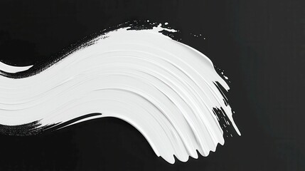 Poster - Dynamic Paint Splash Transition, an energetic abstract animation featuring rapid brush strokes in contrasting black and white, creating a visually striking backdrop for creative projects.