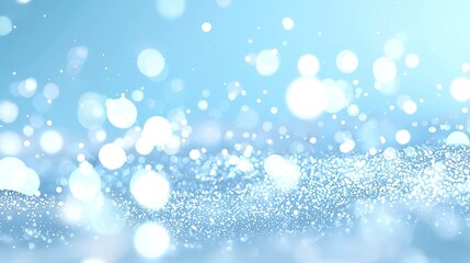 Poster - Abstract blue technology background, illuminated with numerous light spots, vibrant and dynamic ambiance, ideal for digital themes and innovative concepts, limitless potential.