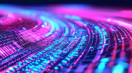 Poster - Retro Glitch Universal Counting Film Leader, a vibrant digital graphic featuring animated glitch effects, perfect for enhancing video projects with a nostalgic touch.