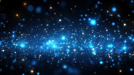 Poster - Abstract representation of a cosmic, digital landscape.