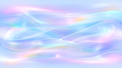 Poster - Pastel Wave Abstract Background Design Light Swirls