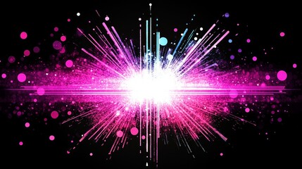 Poster - Pink and Cyan Light Burst Explosion Background