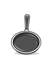 Poster - Frying pan vector line icon isolated on white background. Frying pan line icon for infographic, website or app. Scalable icon designed on a grid system.