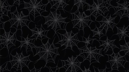 Poster - Seamless Halloween Spiderweb Pattern Background