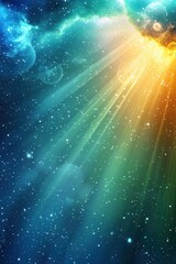 Poster - Bright sky blue merging into soft white for a refreshing and airy design