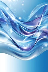Poster - Bright sky blue merging into soft white for a refreshing and airy design