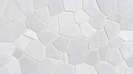 Poster - White Irregular Stone Wall Texture Background