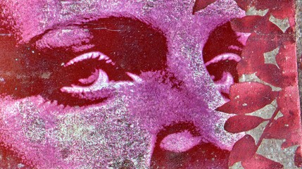 Poster - Close-up of a stylized face with vibrant colors.