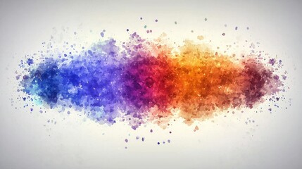 Poster - Colorful abstract splash of paint-like textures.