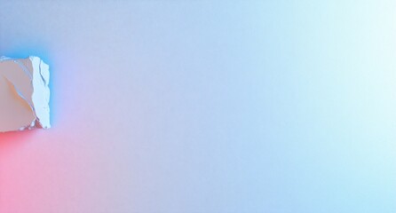 Poster - A minimalist abstract composition with a textured block and gradient background.