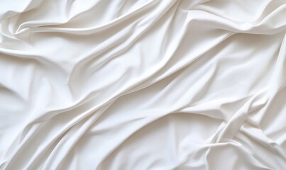 Poster - A smooth, white fabric draped elegantly, showcasing soft textures.