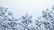 © KP - A serene arrangement of delicate snowflakes on a soft blue background, evoking the beauty and tranquility of winter.