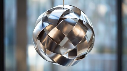 Canvas Print - Elegant Modern Metal Sphere Lamp Design