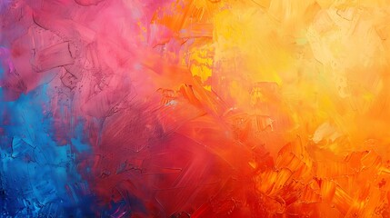 Wall Mural - Artistic abstract background, vibrant colors, oil painting texture, space for text on right.