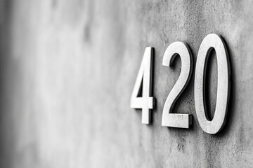 Aufkleber - Bold Typography Showcasing Numbers Enhances Minimalist Design in Clean Spaces