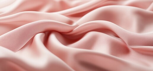Poster - Soft, flowing pink fabric showcasing elegant drapery and texture.