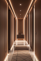 Wall Mural - Mocha Mousse hallway 