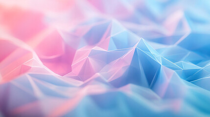 Poster - Colorful abstract landscape with soft curves and gradients in pink and blue tones