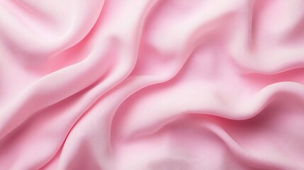 Poster - Soft pink fabric draped elegantly, showcasing smooth texture and flow.