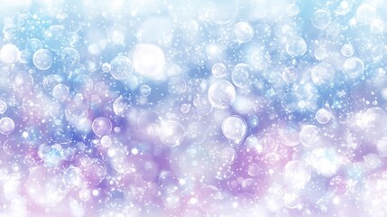 Poster - Soft, dreamy background with bubbles and a gradient of pastel colors.