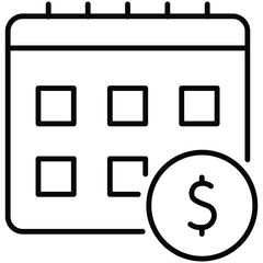 Poster - An icon related to Regular savings. Investment of the money. Vector editable stroke. Pixel perfect. 64 x 64
