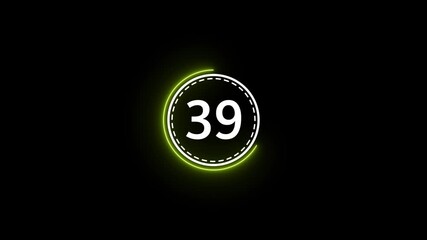 Poster - Countdown animation from 60 seconds to 0 with dynamic transitions and modern design.