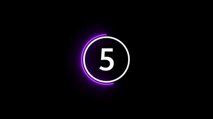 Poster - 10 second countdown timer animation on black background.