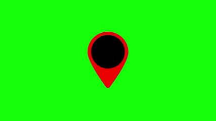 Poster - Animated map pin icon jumping with dynamic motion and modern design.