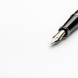 © Vasili - A sleek black fountain pen on a clean white background, emphasizing elegance and minimalism. Suitable for themes of writing, creativity, and professionalism.