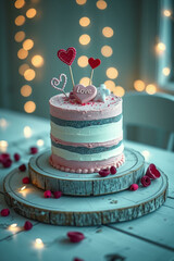 Wall Mural - romantic cake for valentine