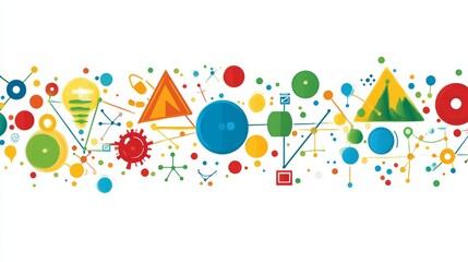 Poster - Abstract Business Services Background, Vibrant Office Elements Illustration, Professionalism