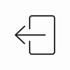 Poster - Exit door logout arrow direction icon vector sign
